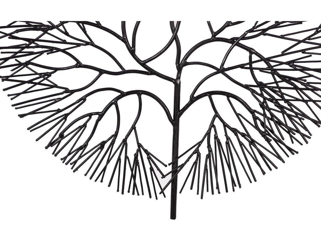 Wire Tree Wall Art, Small, Circle, Metal, Black - image 1