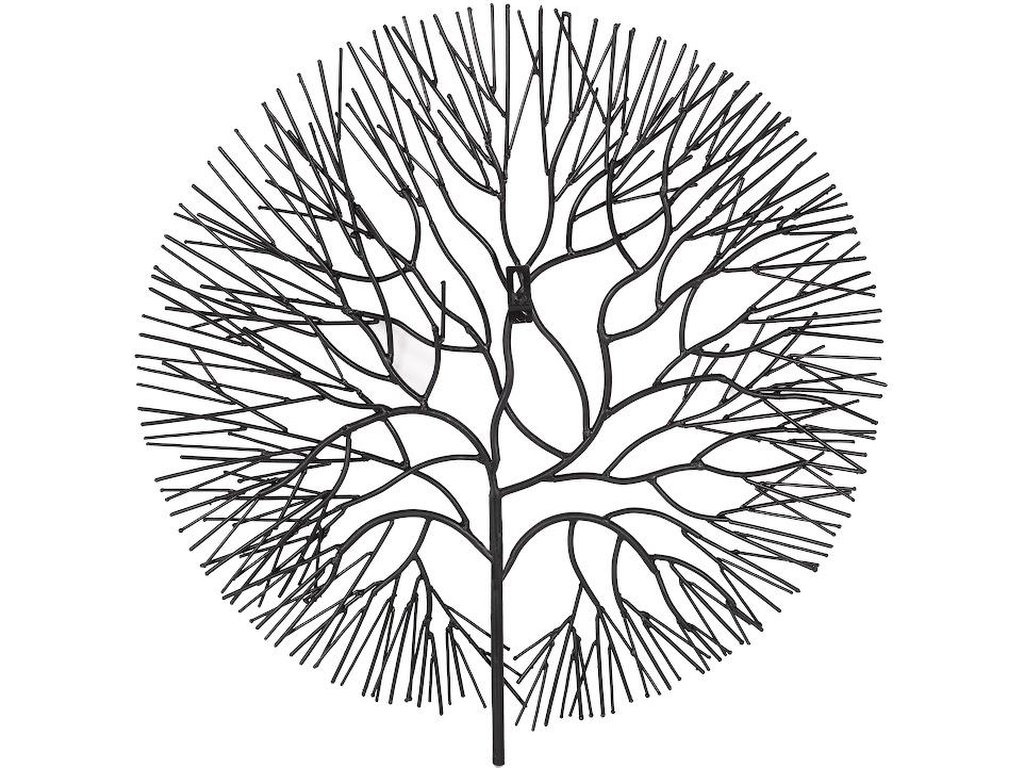 Wire Tree Wall Art, Small, Circle, Metal, Black - image 2
