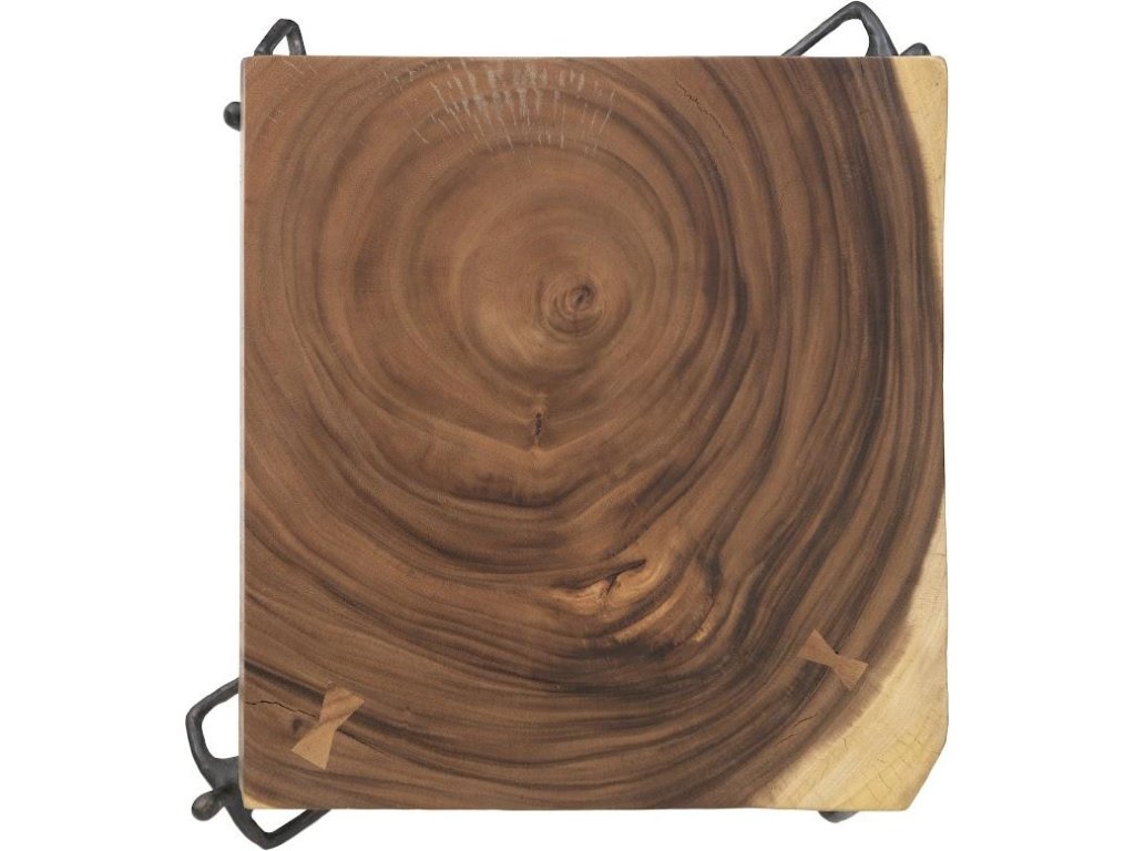 Atlas Side Table, Chamcha Wood/Metal, Natural - image 1