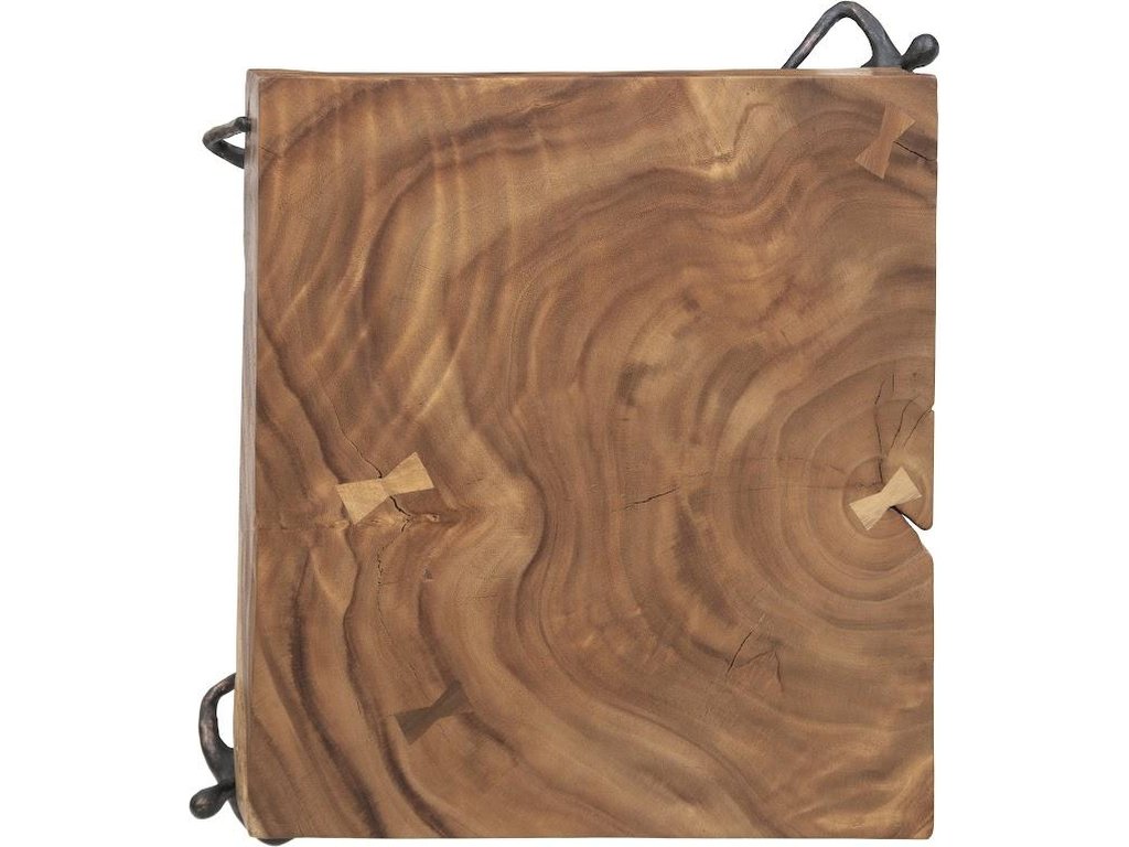 Atlas Side Table, Chamcha Wood/Metal, Natural - image 3