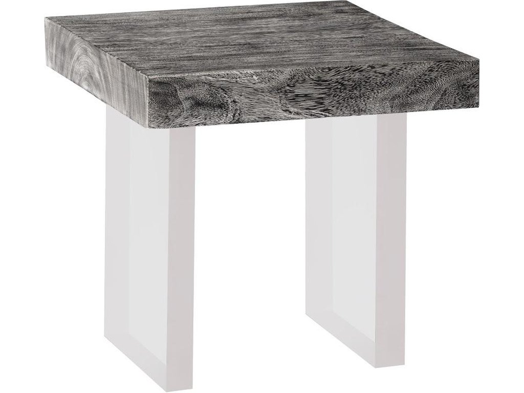 Floating Side Table, Gray Stone, Acrylic Legs - main image