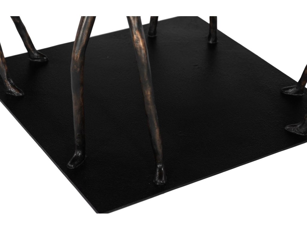 Atlas Side Table, Chamcha Wood, Gray Stone Finish, Metal - image 4
