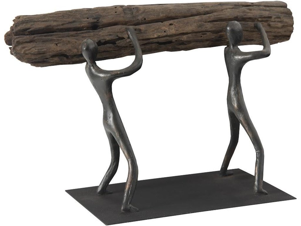 Atlas Tabletop Sculpture, Log Lift, With Base - image 1