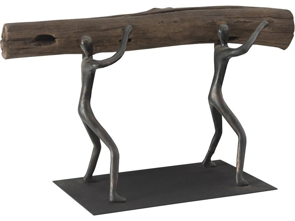 Atlas Tabletop Sculpture, Log Lift, With Base - image 3