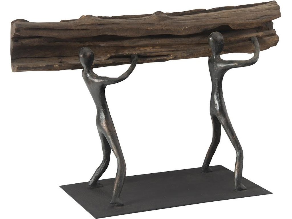 Atlas Tabletop Sculpture, Log Lift, With Base - image 4