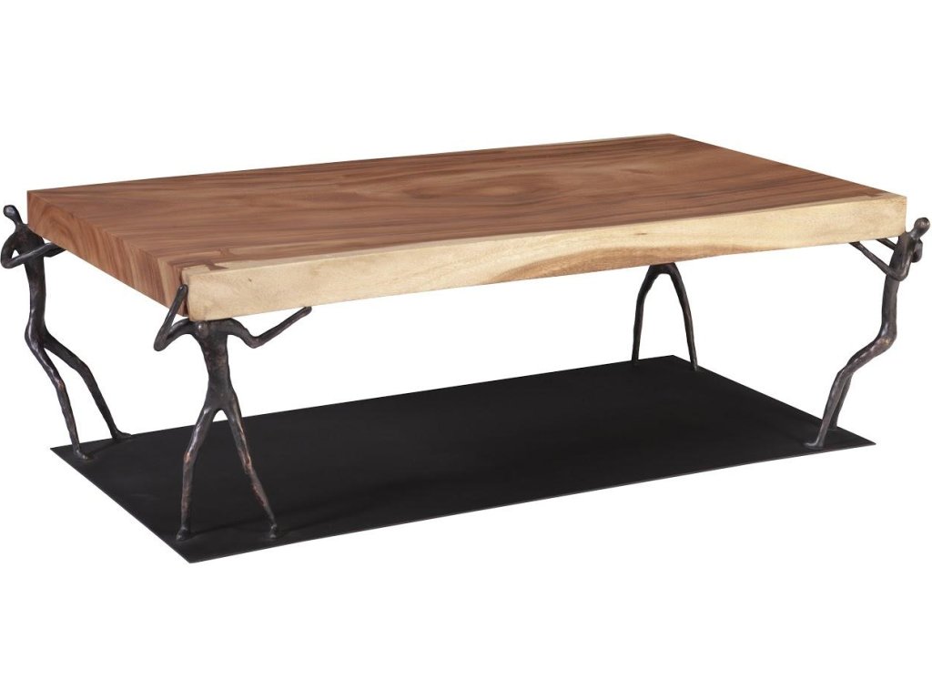 Atlas Coffee Table, Chamcha Wood, Natural, Metal - main image