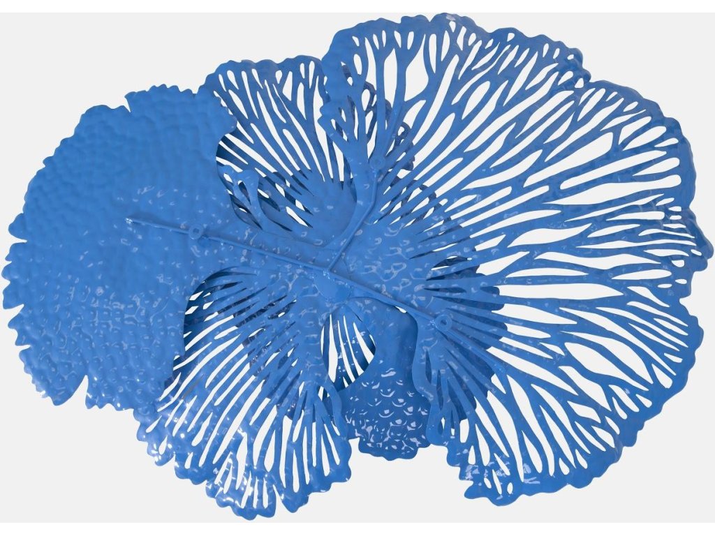 Flower Wall Art, Medium, Blue, Metal - image 2