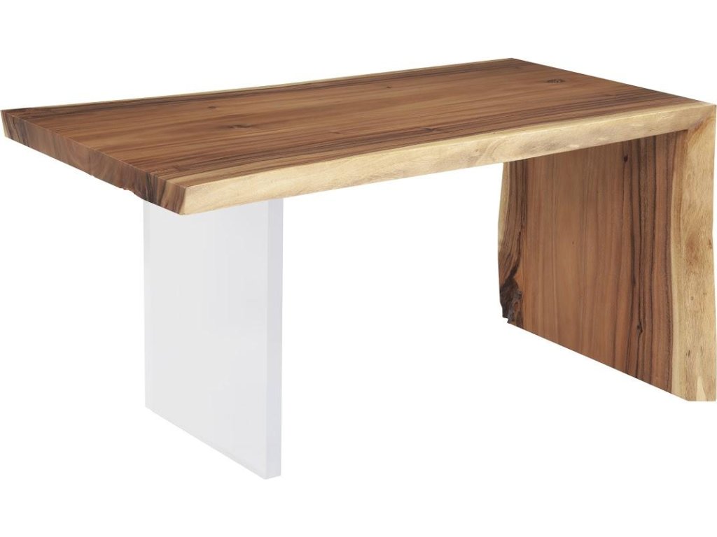 Waterfall Desk, Natural, Acrylic Leg - main image