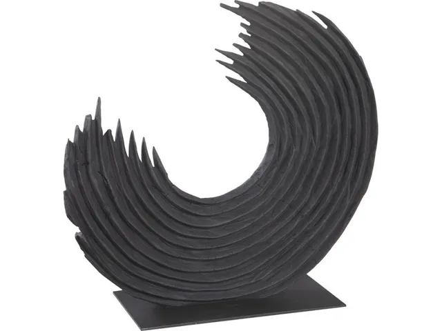 Swoop Tabletop Sculpture, Black Wood, Small - Alternative View