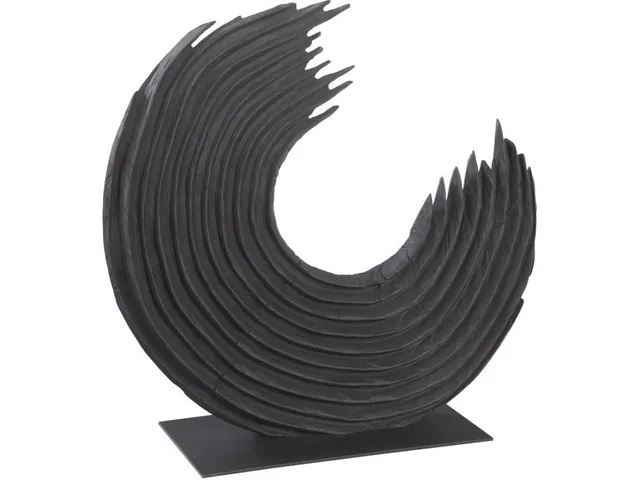 Swoop Tabletop Sculpture, Black Wood, Small