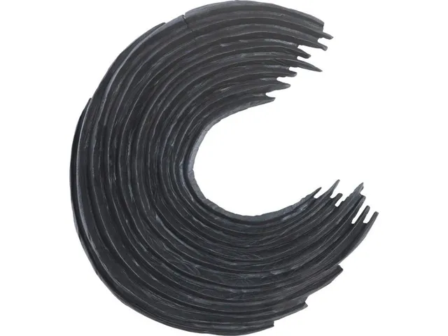 Swoop Wall Art , Black Wood , Large