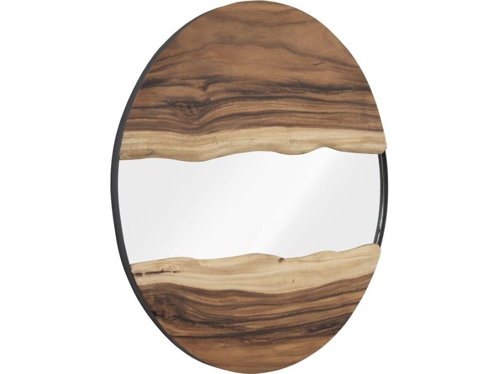 River Mirror, Natural, Round - image 1