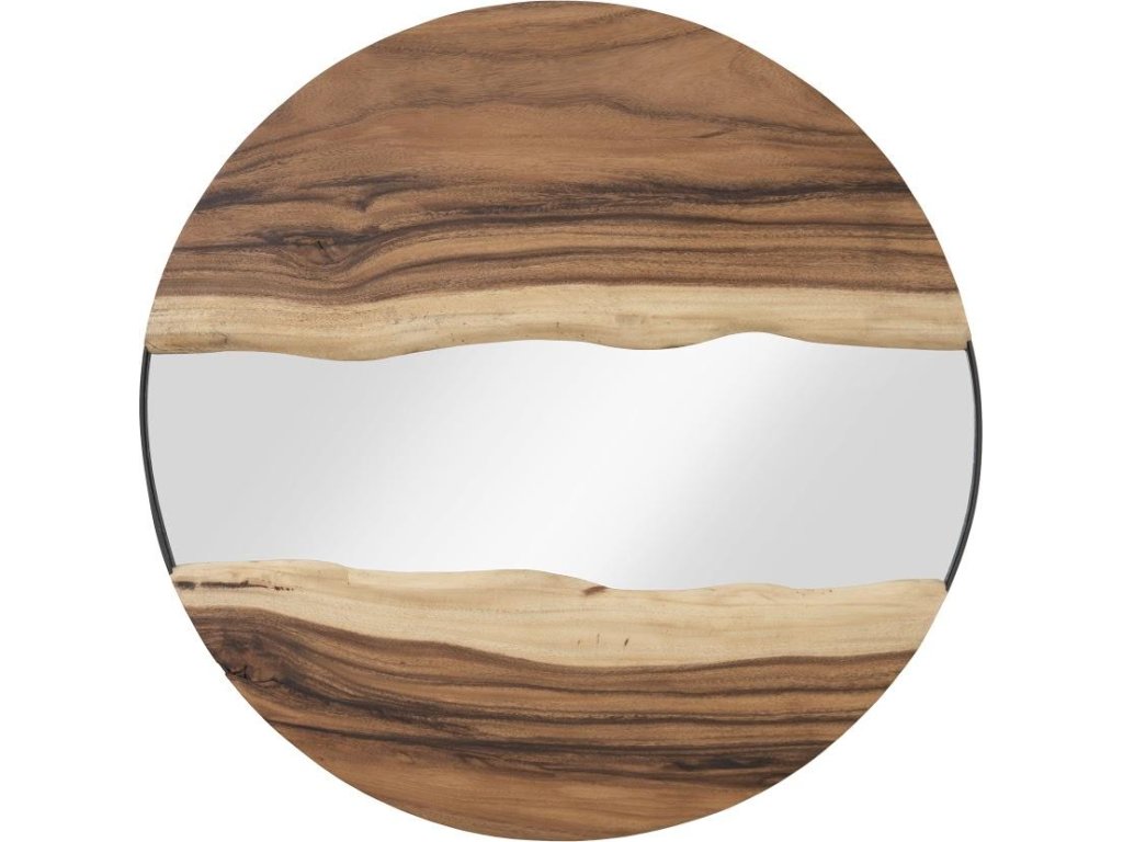 River Mirror, Natural, Round - main image