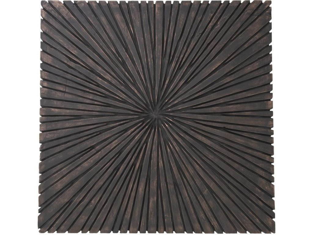 Chainsaw Coffee Table, Square, Black Iron Cross Base, Black/Copper - image 1