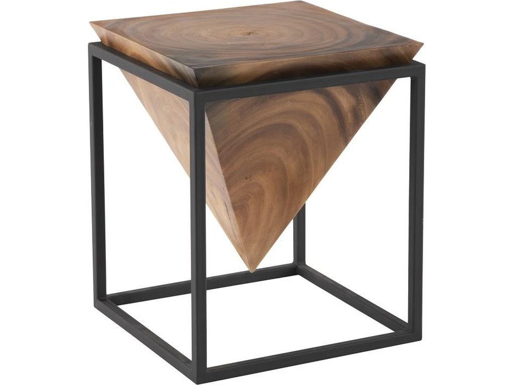 Inverted Pyramid Side Table, Natural - main image