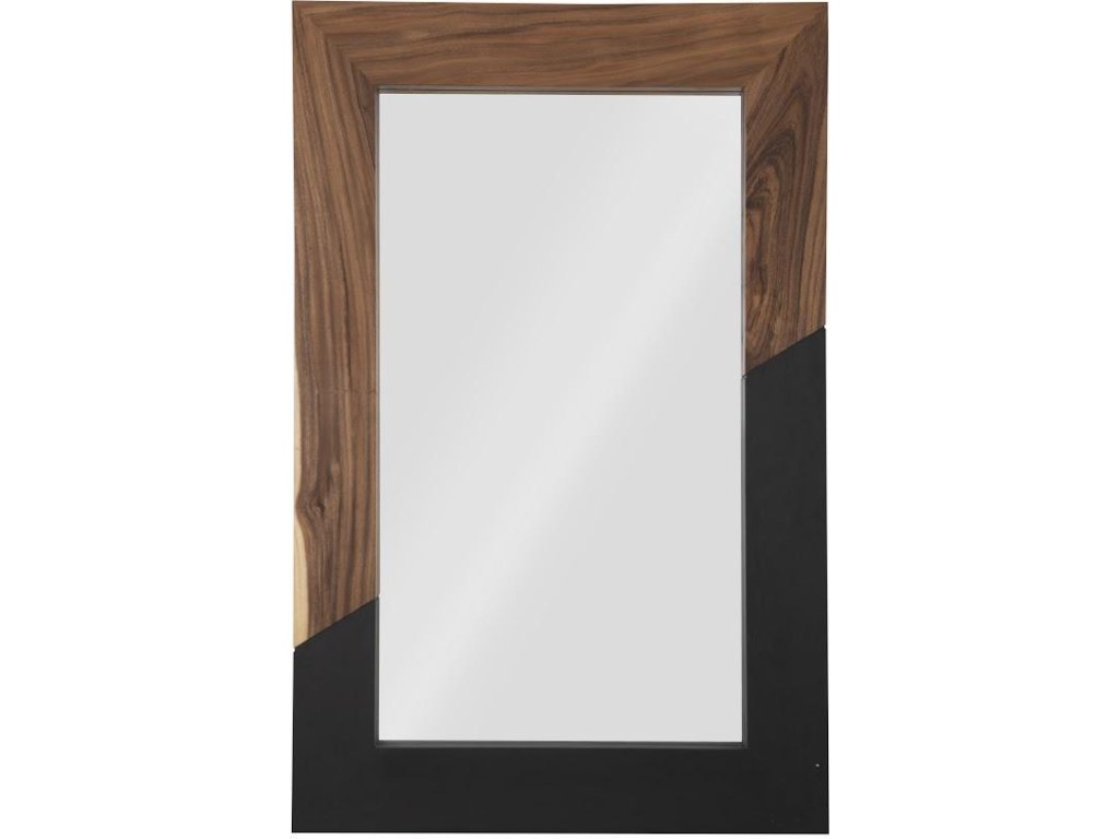 Geometry Wood Mirror, Natural, Black - main image