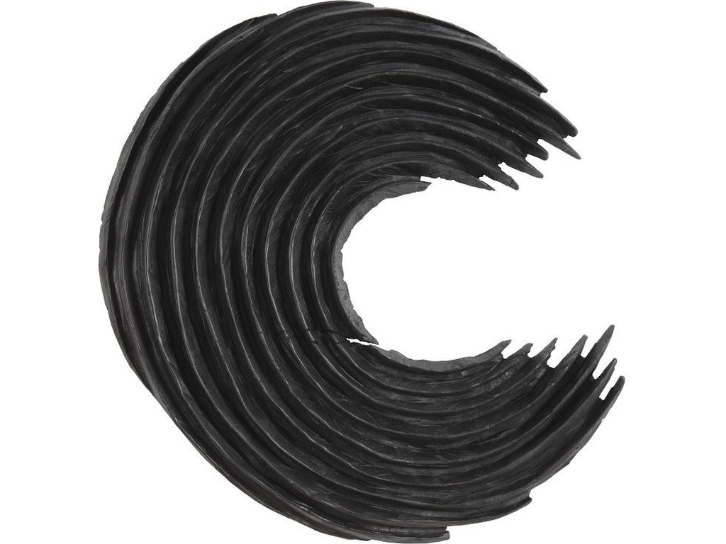 Swoop Wall Art, Black Wood, Small - main image