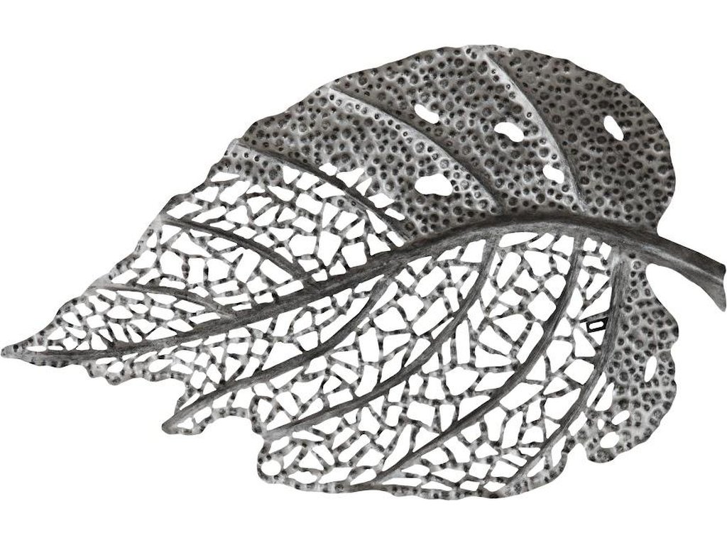 Birch Leaf Wall Art, Silver, MD - main image