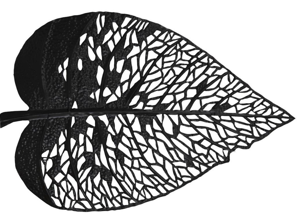 Birch Leaf Wall Art, Silver, LG - image 3