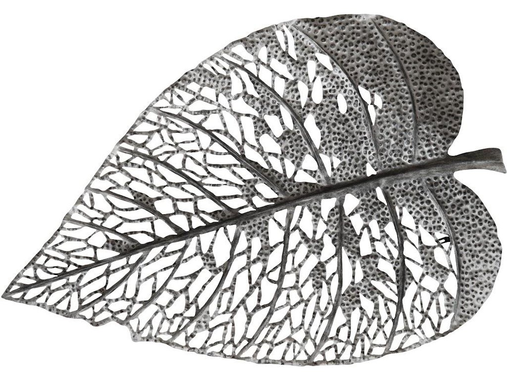 Birch Leaf Wall Art, Silver, LG - main image