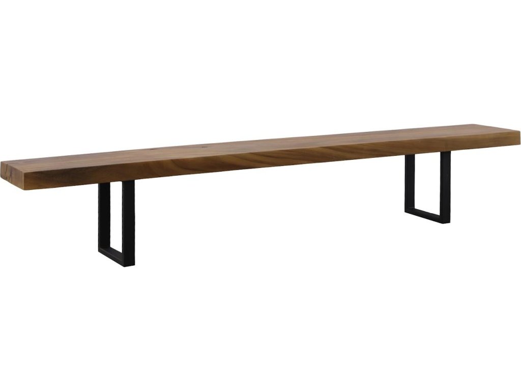 Origins Straight Edge Bench, Natural, Satin Black Legs - main image