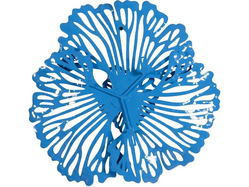 Flower Wall Art, Extra Small, Blue, Metal - image 3