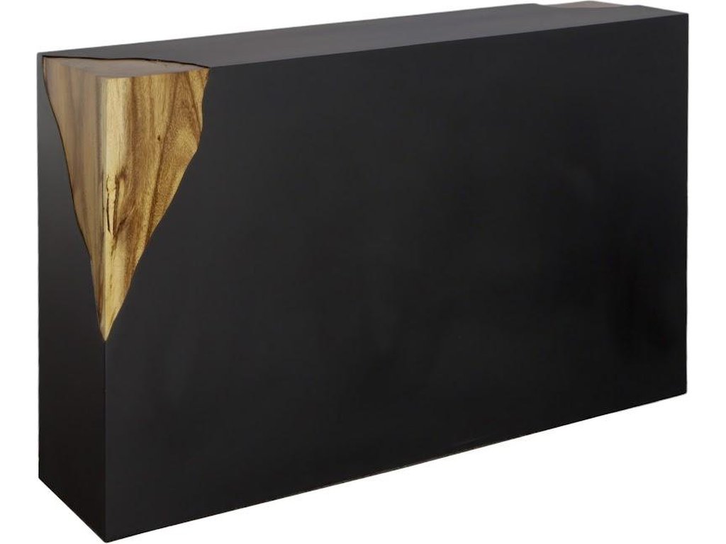 Cornered Console Table, Natural, Iron - main image