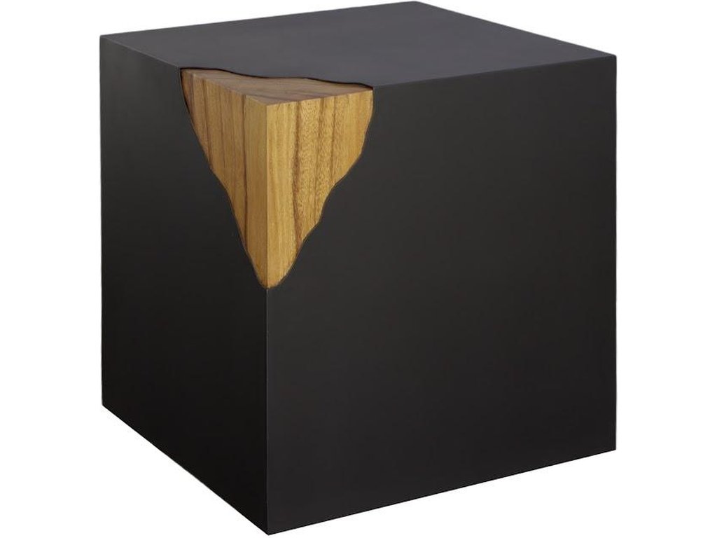 Cornered Side Table, Natural, Iron - main image