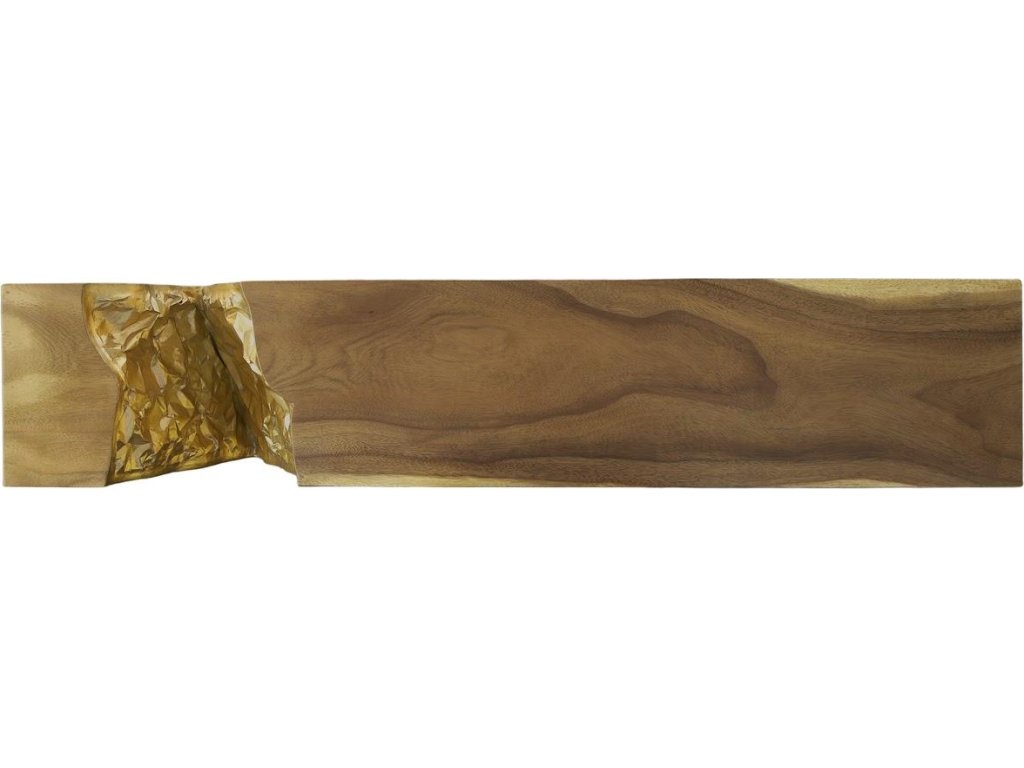 Chiseled Console Table, Natural, Gold - image 1