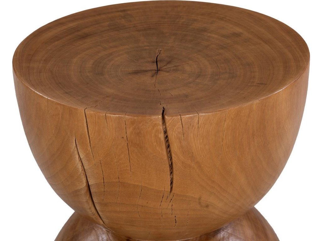 Wood Hourglass Stool - image 3