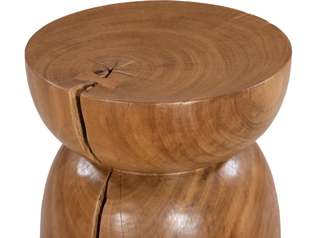 Wood Hourglass Stool - image 3