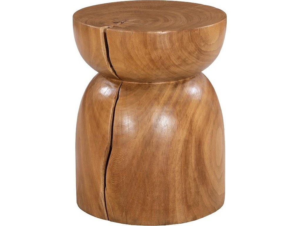 Wood Hourglass Stool - main image