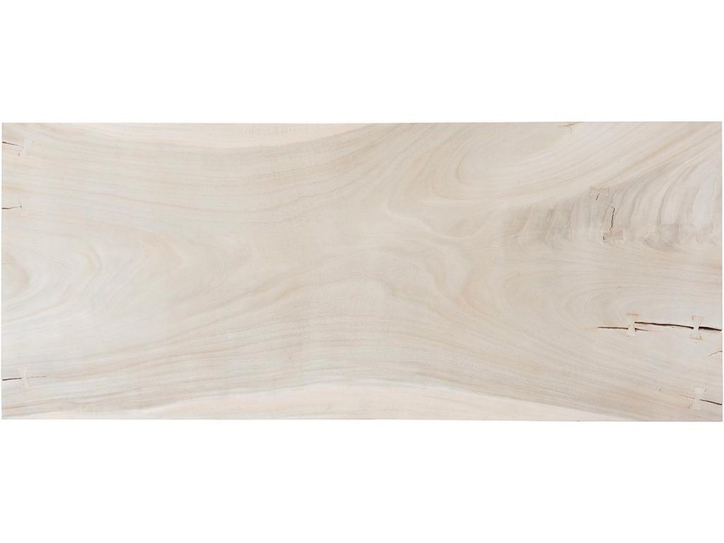 Straight Edge Dining Table, Straight Edge, Bleached , Satin Black Legs - image 1