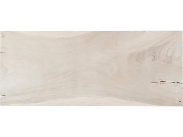 Straight Edge Dining Table, Straight Edge, Bleached , Satin Black Legs - Alternative View