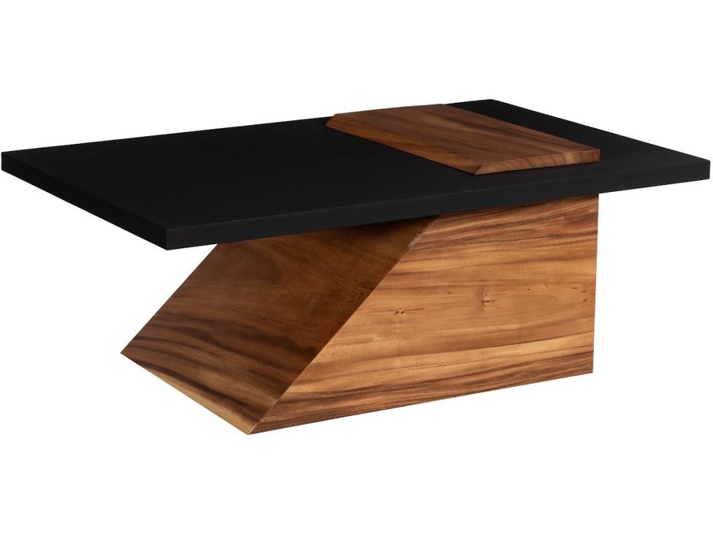 Slant Coffee Table, Natural/Black - main image