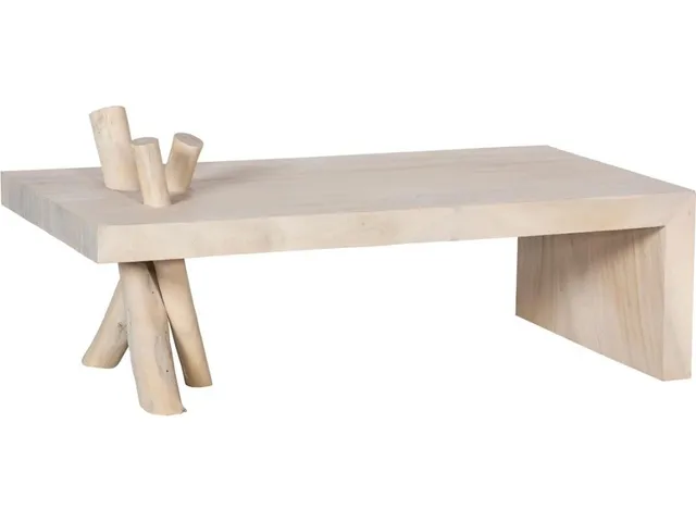 Branch Waterfall Coffee Table, Bleached