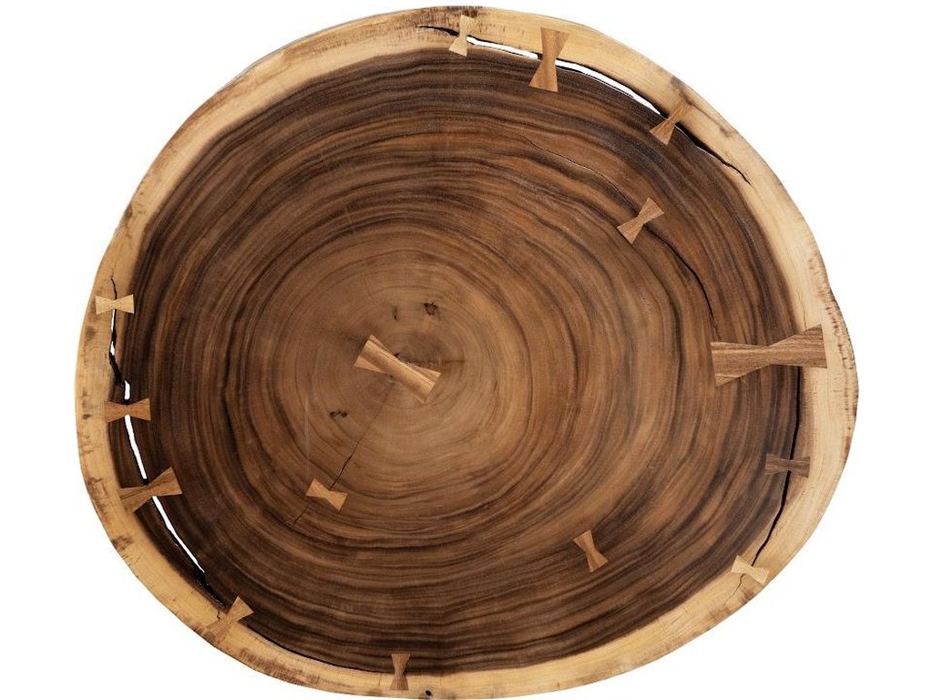 Floating Coffee Table with Acrylic Legs, Natural, Size Varies - image 1