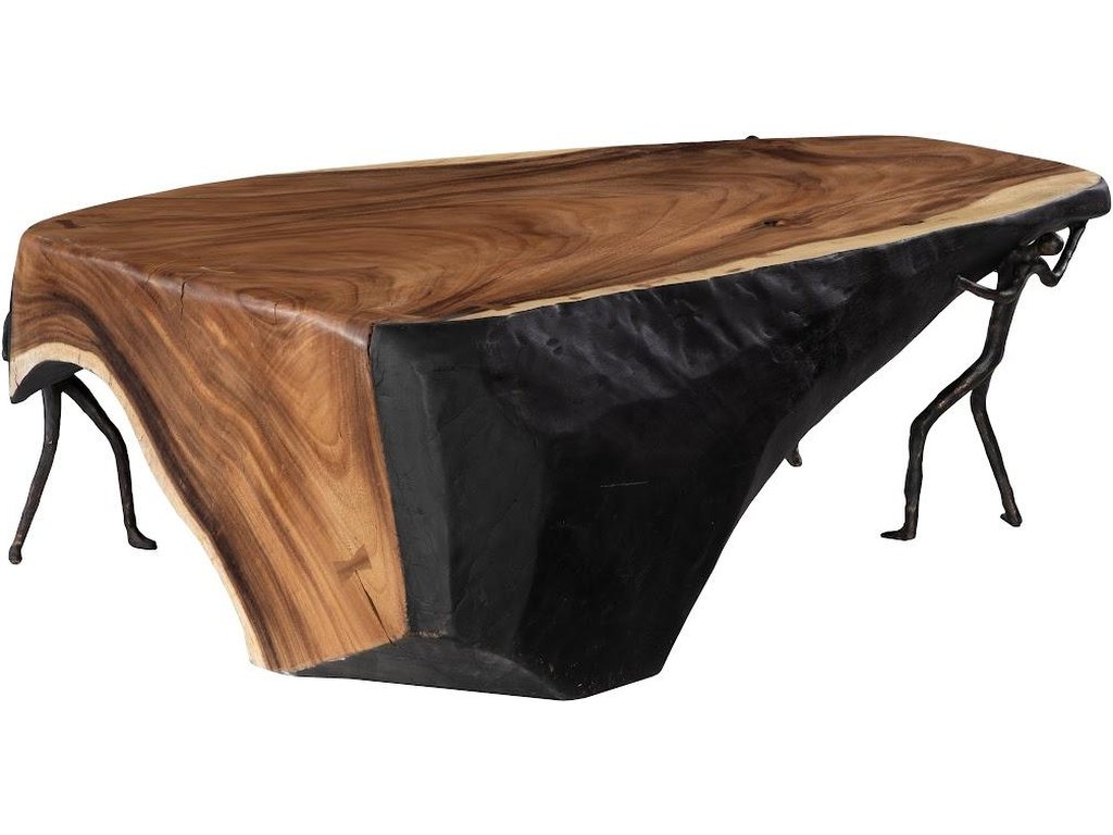 Atlas Coffee Table, Burnt Edges, Chamcha Wood/Metal, Natural - image 2