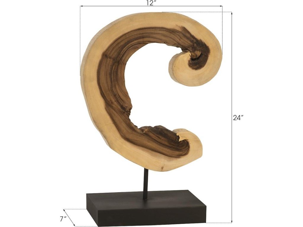 Creature Sculpture on Stand, Natural - image 3