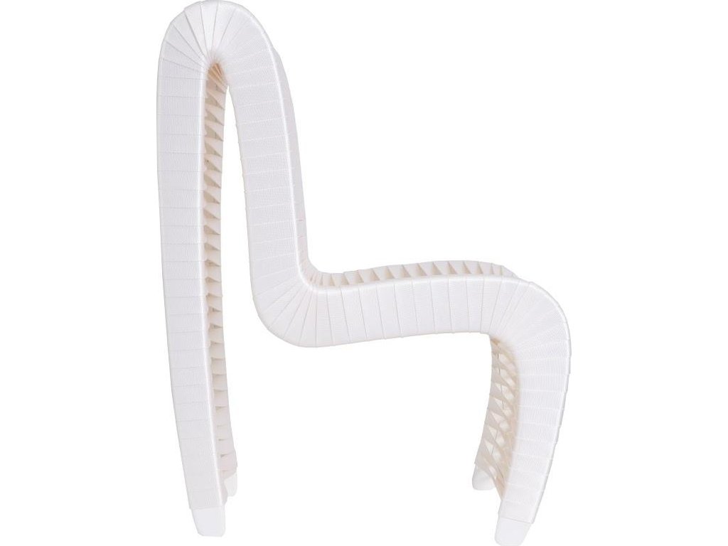 Seat Belt Dining Chair, High Back, White/Off-White - image 3
