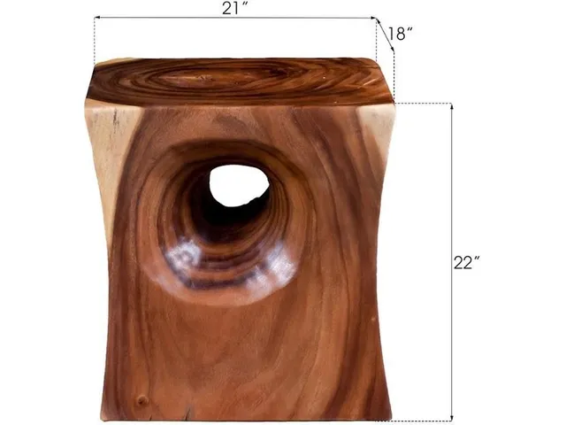 Peek a Boo Side Table, Natural - Alternative View