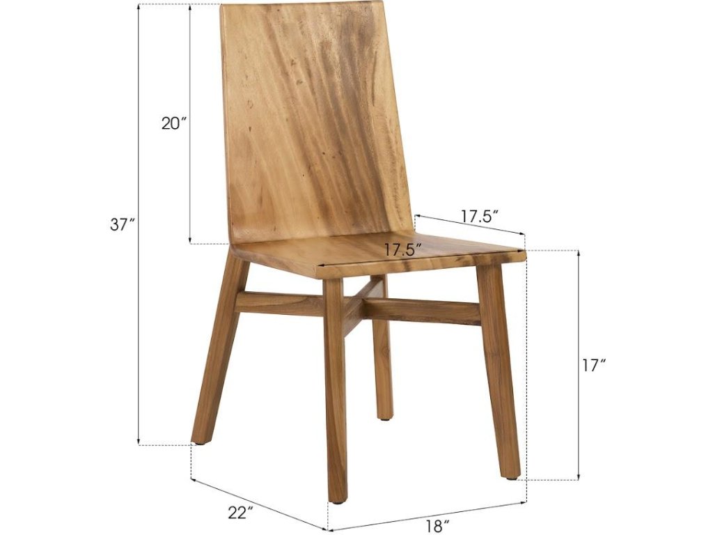 Slant Dining Chair, Natural - image 4