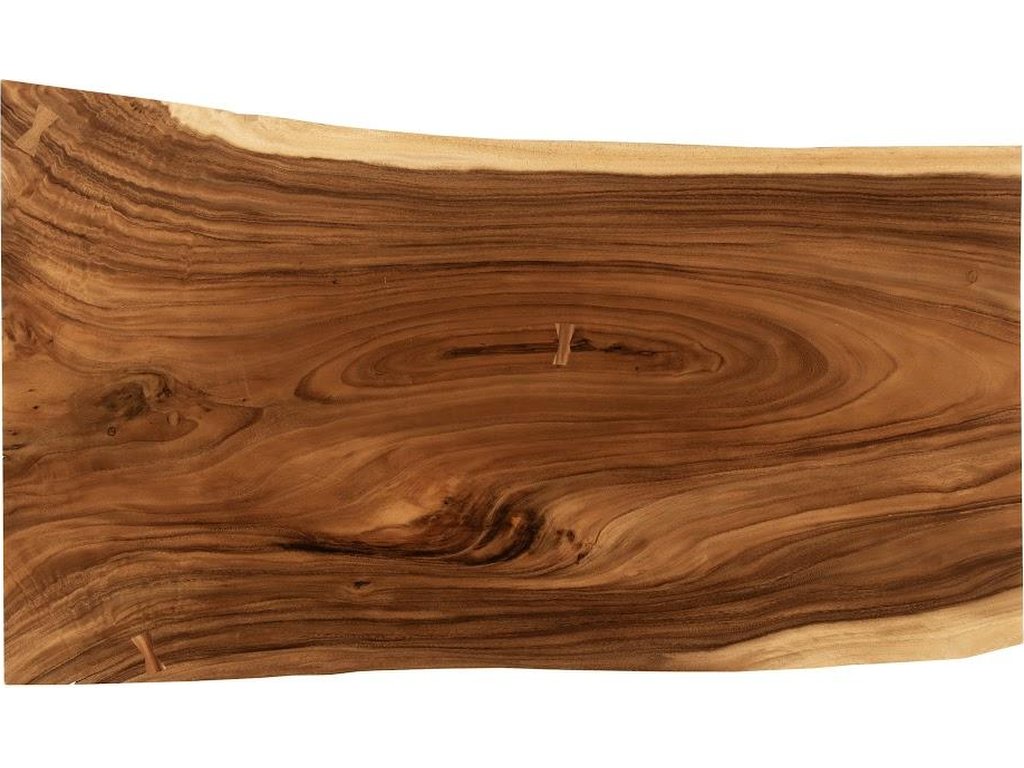 Waterfall Desk, Natural, Satin Black Overlap Leg - image 1