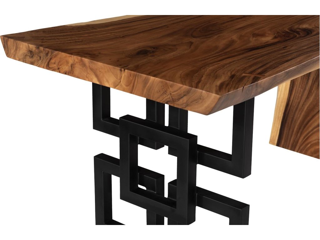 Waterfall Desk, Natural, Satin Black Overlap Leg - image 3