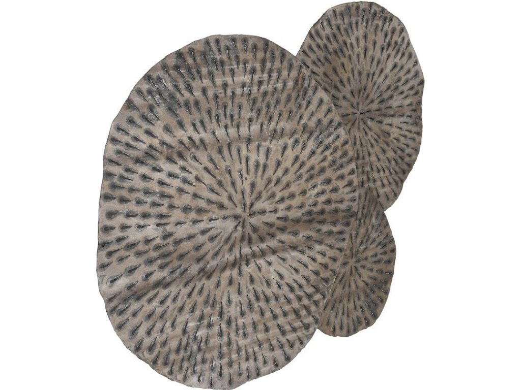 Metal Lotus Wall Art, Old White - image 1