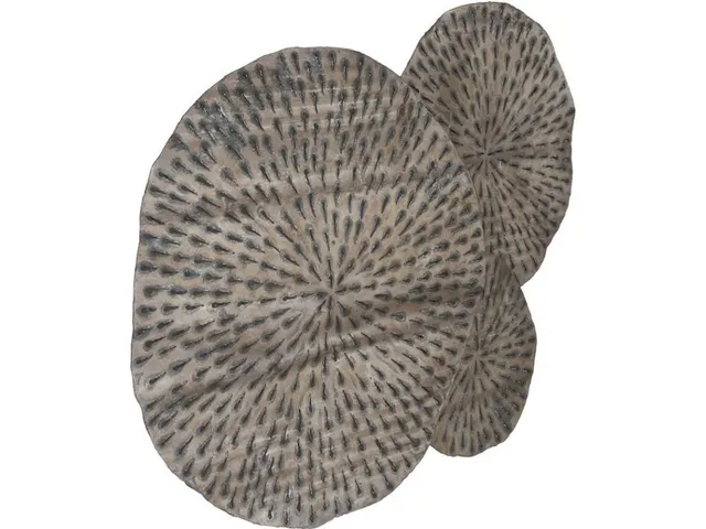 Metal Lotus Wall Art, Old White - Alternative View