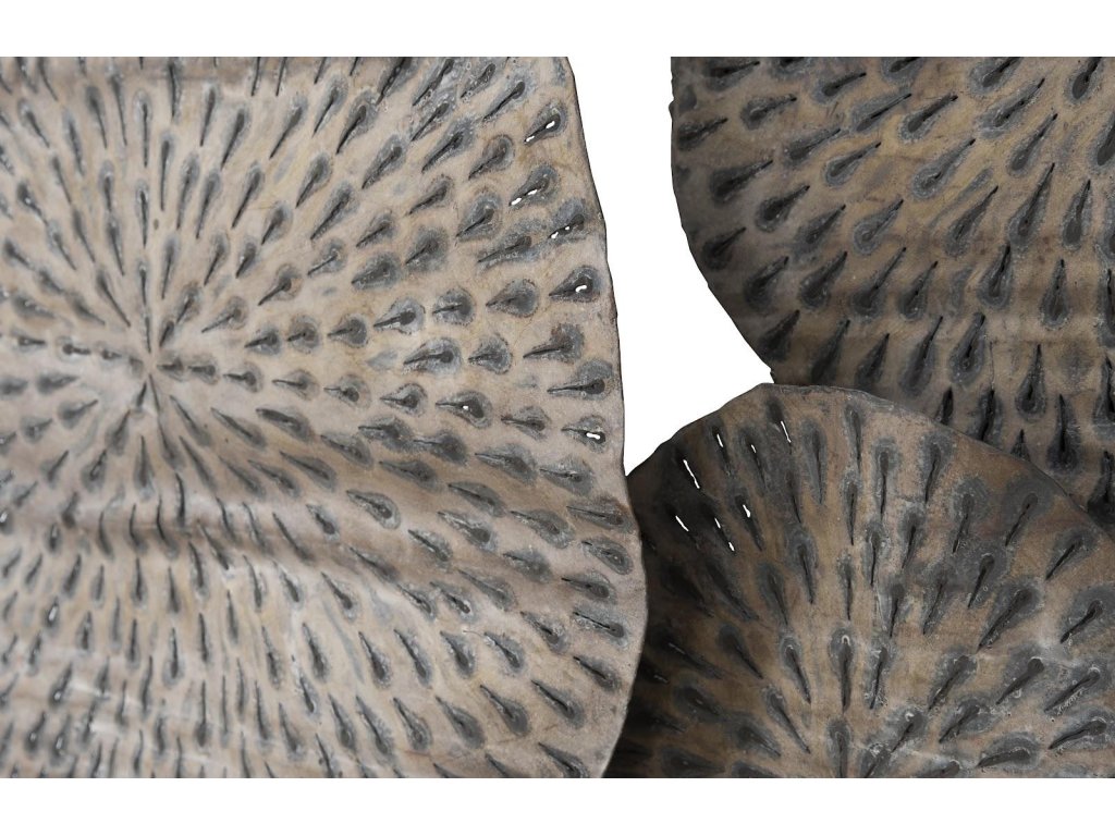 Metal Lotus Wall Art, Old White - image 2