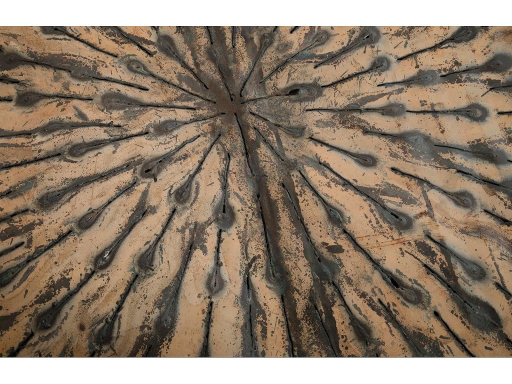Metal Lotus Wall Art, Old White - image 4