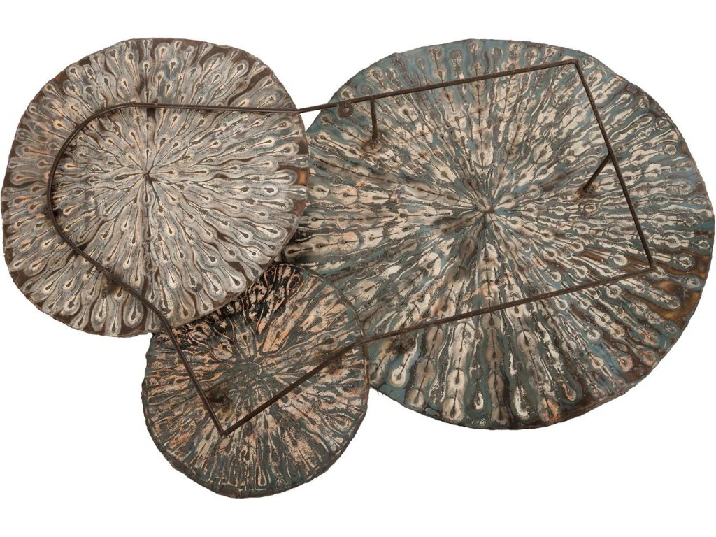 Metal Lotus Wall Art, Old White - image 5