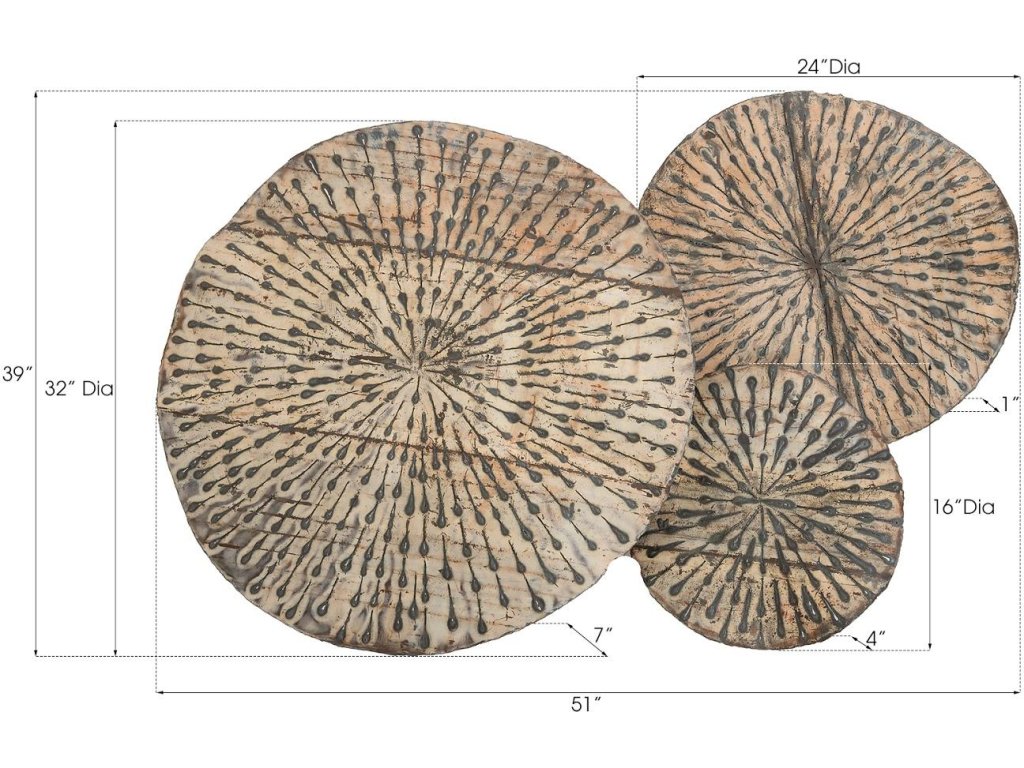 Metal Lotus Wall Art, Old White - image 8